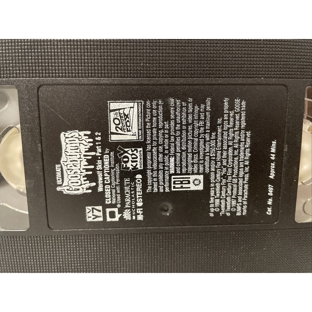 Ultimate Goosebumps - Werewolf Skin Parts 1 & 2 - VHS - 1997 - Picture 7 of 10